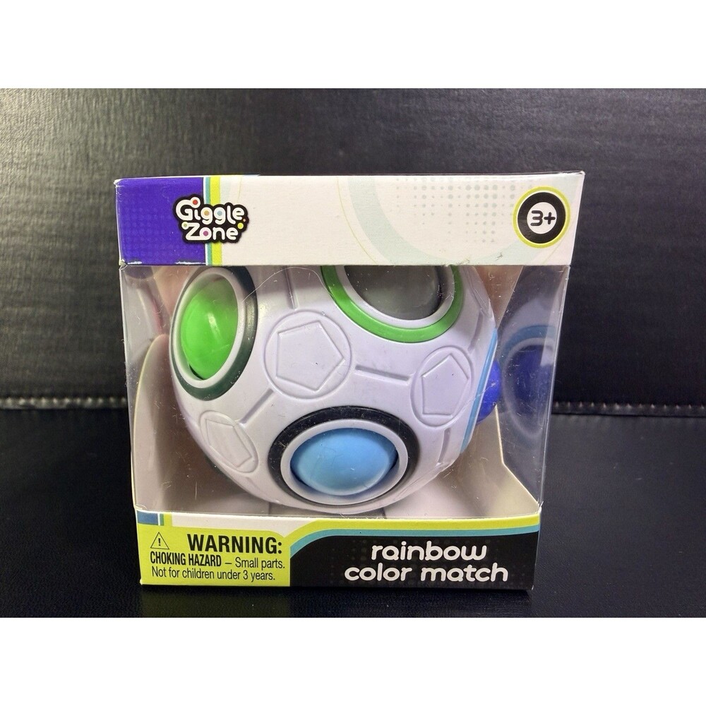 Giggle Zone Rainbow Color Match Puzzle Ball – Boxed Fidget Learning Toy